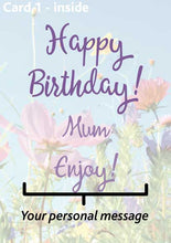 Card showing 'your message' area