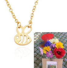 Cute Bee Necklace with 10g UK Wildflower seeds