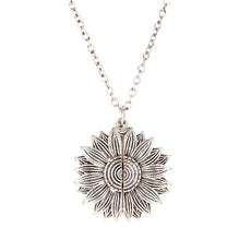 Silver Style Sunflower Pendant Necklace 'You Are My Sunshine'