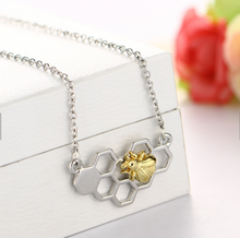 Honeycomb and Honey Bee Necklace with 10g UK wildflower seeds