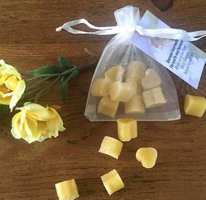 Yellow Beeswax Heart Melts - Yellow Heart Melts for a Warm Glow!